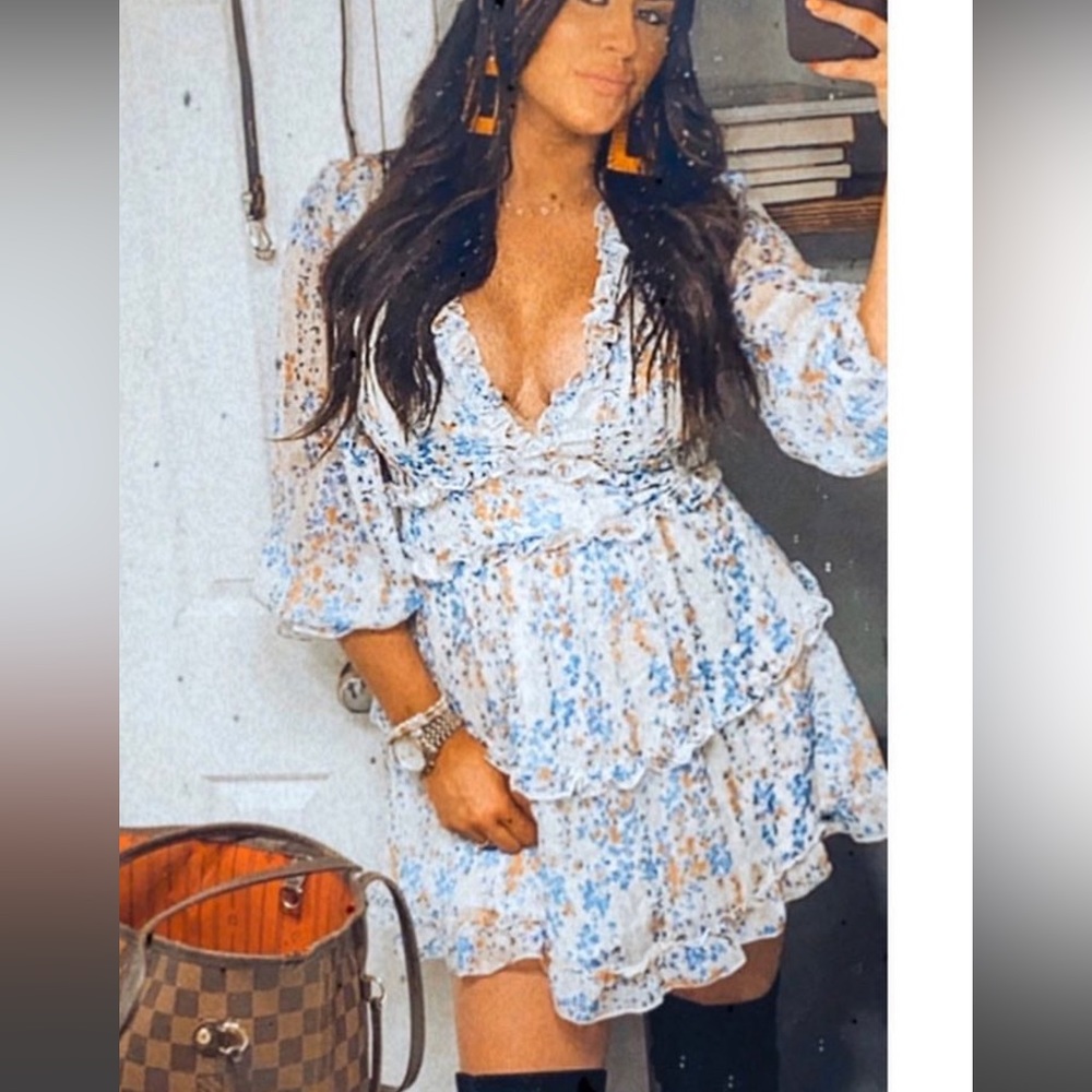 White floral dress